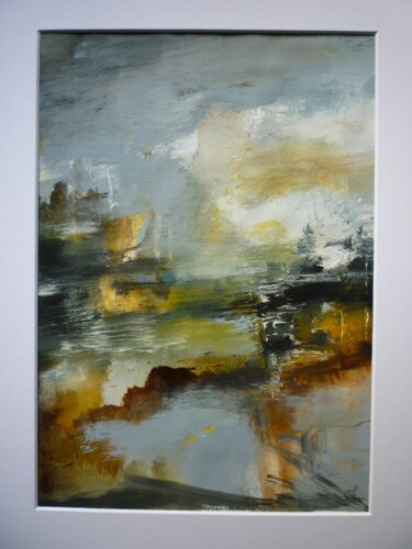 Peinture intitulée "Lac Pavin" par Christelle Veron Cherbonnier, Œuvre d'art originale, Autre