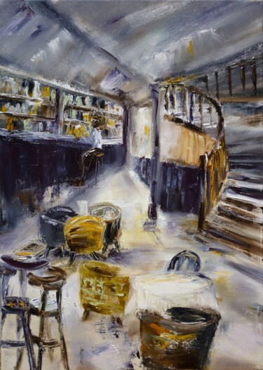 Painting titled "Pub littéraire" by Christelle Veron Cherbonnier, Original Artwork, Other