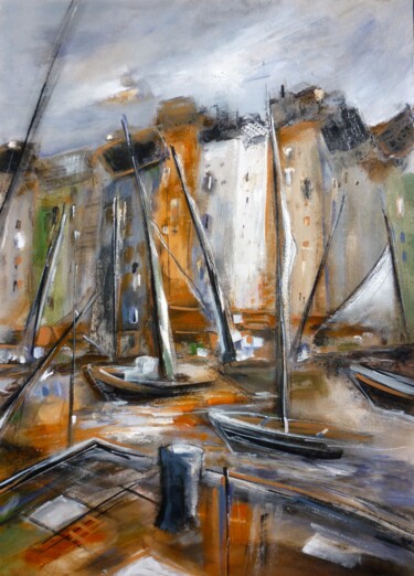 Malerei mit dem Titel "Le vieux bassin de…" von Christelle Veron Cherbonnier, Original-Kunstwerk, Andere