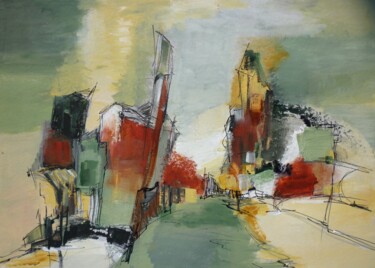 Painting titled "Une idée Berlinoise" by Christelle Veron Cherbonnier, Original Artwork, Acrylic