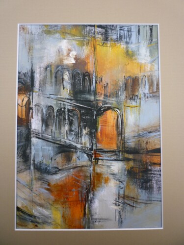 Painting titled "Grand canal 1" by Christelle Veron Cherbonnier, Original Artwork, Acrylic