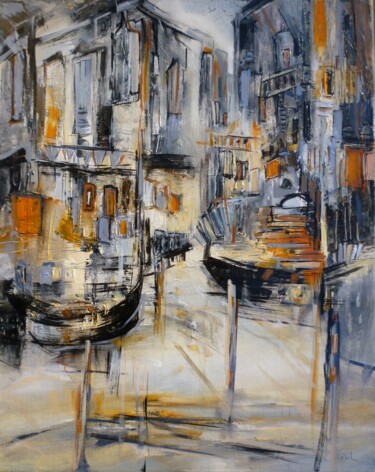 Peinture intitulée "Rue royale" par Christelle Veron Cherbonnier, Œuvre d'art originale, Huile