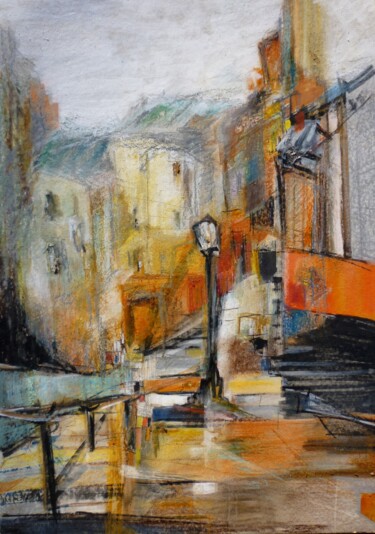 Картина под названием "Montmartre 2" - Christelle Veron Cherbonnier, Подлинное произведение искусства, Другой
