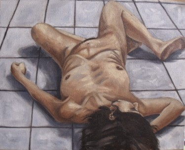 Pintura titulada "nu" por Christelle Fontenoy, Obra de arte original, Oleo