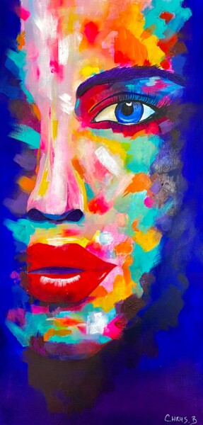 Painting titled "VITA" by Christelle Begliuti, Original Artwork, Acrylic