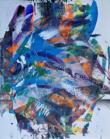 Картина под названием "Santa Cruz" - Christelle Benaglia, Подлинное произведение искусства, Акрил Установлен на Деревянная р…