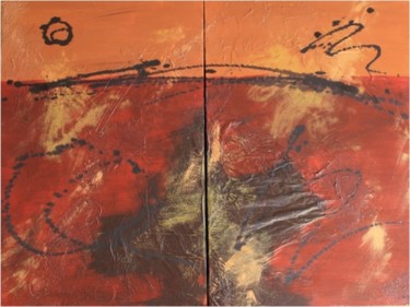 Peinture intitulée "Darfour" par Christelle Benaglia, Œuvre d'art originale, Huile