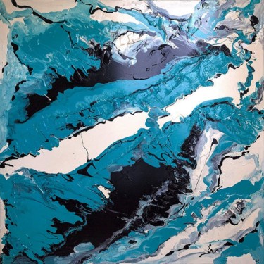 Painting titled "Brèche" by Christelle Huillery, Original Artwork, Lacquer
