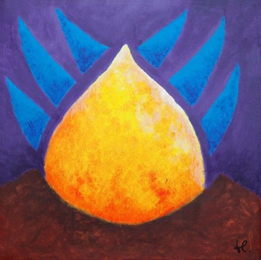 Painting titled "Incandescence" by Christelle Huillery, Original Artwork, Acrylic