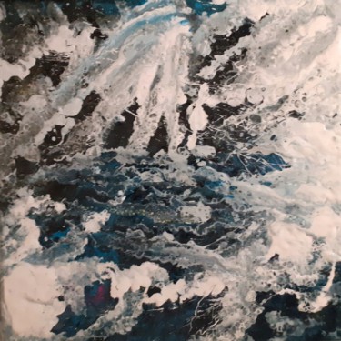 Malerei mit dem Titel "Neiges sacrées" von Christelle Huillery, Original-Kunstwerk, Acryl