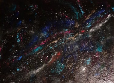 Painting titled "202013 Galaxie" by Christelle Huillery, Original Artwork, Acrylic