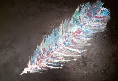 Peinture intitulée "Sous une plume" par Christelle Huillery, Œuvre d'art originale, Acrylique