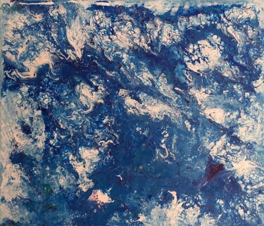 Peinture intitulée "Blue" par Christelle Huillery, Œuvre d'art originale, Acrylique