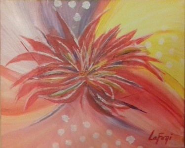 Peinture intitulée "sourire floral" par Lafoni, Œuvre d'art originale, Acrylique