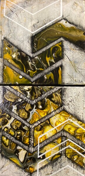 20-11-2021 - Yellow Peinture intitulée "20-11-2021 - Yellow" par Céhère, Œuvre d'art originale, Acrylique