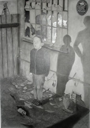 Peinture intitulée "flagrand délit" par Christian Schotte, Œuvre d'art originale