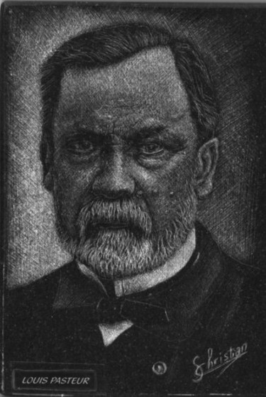 Disegno intitolato "Louis Pasteur" da Christian Schotte, Opera d'arte originale, Altro