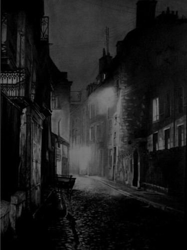 Pittura intitolato "la rue" da Christian Schotte, Opera d'arte originale