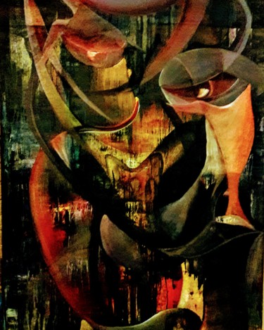 Painting titled "Omni8" by Ayem, Original Artwork, Acrylic