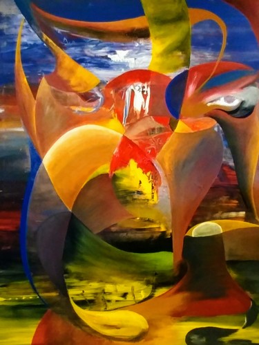 Painting titled "Omni" by Ayem, Original Artwork, Acrylic