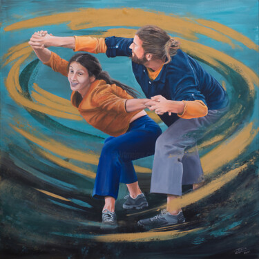 Peinture intitulée "danse" par Christian Assel, Œuvre d'art originale, Acrylique Monté sur Châssis en bois