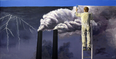 Peinture intitulée "Juste ciel" par Christian Assel, Œuvre d'art originale, Acrylique Monté sur Châssis en bois