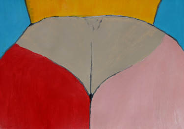 Malarstwo zatytułowany „Fesses colorées” autorstwa Christian Bailly-Grandvaux, Oryginalna praca, Akryl