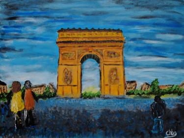 Картина под названием "Arc de triomphe 01" - Christian Bailly-Grandvaux, Подлинное произведение искусства, Акрил