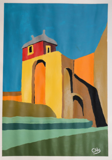 Peinture intitulée "La tour du Roi 02" par Christian Bailly-Grandvaux, Œuvre d'art originale, Acrylique