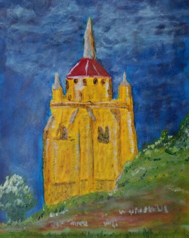 Painting titled "Collégiale_Dole_05" by Christian Bailly-Grandvaux, Original Artwork, Acrylic