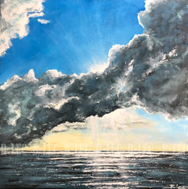 Картина под названием "Dans la tempête" - B-Lec, Подлинное произведение искусства, Акрил Установлен на Деревянная рама для н…