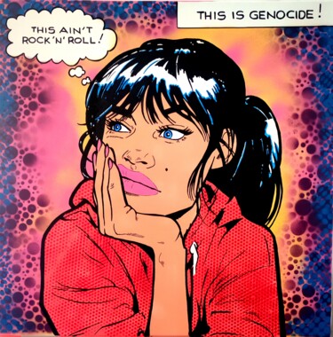 Malarstwo zatytułowany „This is Genocide” autorstwa Christian Berger, Oryginalna praca, Akryl Zamontowany na Drewniana rama…