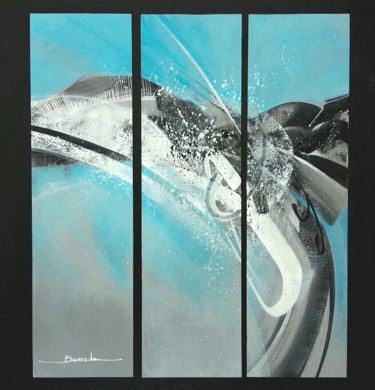 Peinture intitulée "Le chant du dauphin" par Christian Bessede, Œuvre d'art originale, Acrylique