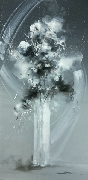 Peinture intitulée ""Composition floral…" par Christian Bessede, Œuvre d'art originale, Aquarelle