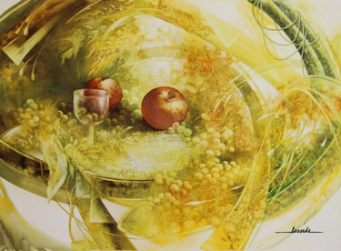 Painting titled "" Délice  " Aquarel…" by Christian Bessede, Original Artwork, Watercolor
