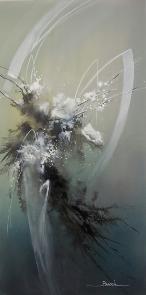 Peinture intitulée "Symphonie en blanc" par Christian Bessede, Œuvre d'art originale, Aquarelle