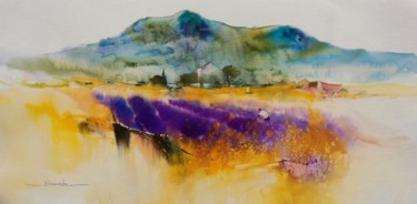 Peinture intitulée "Provence" par Christian Bessede, Œuvre d'art originale, Aquarelle