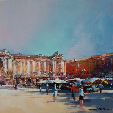 Painting titled ""Le Capitole " toul…" by Christian Bessede, Original Artwork, Acrylic