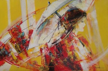Malerei mit dem Titel ""La geisha"" von Christian Bessede, Original-Kunstwerk, Acryl
