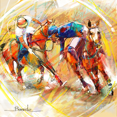 Цифровое искусство под названием "Polo" - Christian Bessede, Подлинное произведение искусства, Цифровая живопись