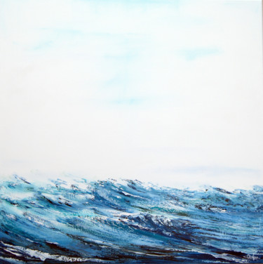 Peinture intitulée "La vague II" par Christian Biard, Œuvre d'art originale, Huile