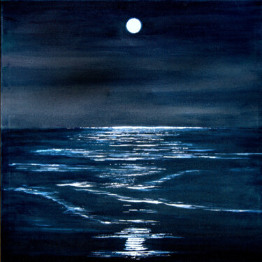 Painting titled "lumières sur la mer" by Christian Biard, Original Artwork, Oil