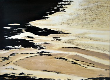 Pintura intitulada "On dirait la mer 3" por Christian Biard, Obras de arte originais, Óleo