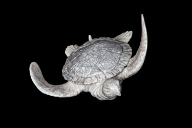 Escultura intitulada "La tortue" por Christian Bigeast, Obras de arte originais, Cerâmica