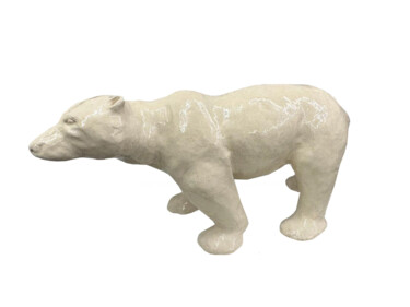 Rzeźba zatytułowany „L'ours blanc” autorstwa Christian Bigeast, Oryginalna praca, Ceramika