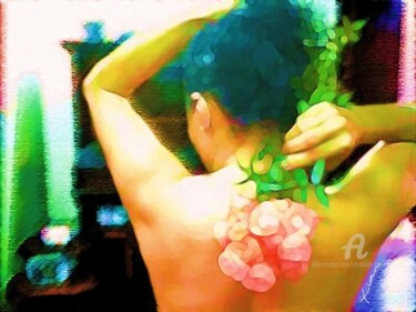 Peinture intitulée "À fleur de peau..." par Christian Boulad (Xian), Œuvre d'art originale, Huile