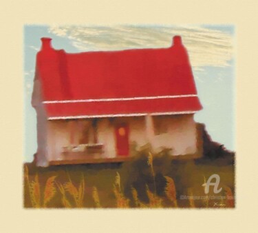 Peinture intitulée "La petite maison da…" par Christian Boulad (Xian), Œuvre d'art originale, Huile