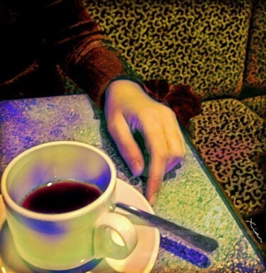 Peinture intitulée "Le café ?... c'est…" par Christian Boulad (Xian), Œuvre d'art originale, Huile