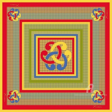 Art textile intitulée "Kiwi écossais" par Christian Boulad (Xian), Œuvre d'art originale
