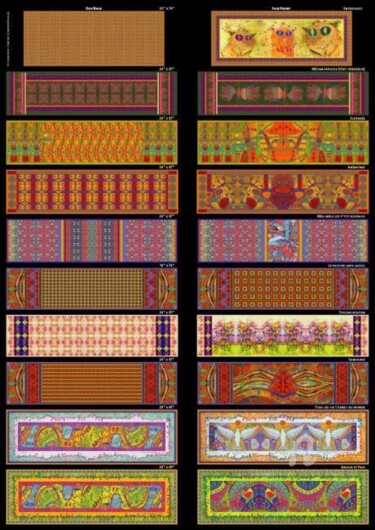 Art textile intitulée "21 DOUBLE SCARVES D…" par Christian Boulad (Xian), Œuvre d'art originale